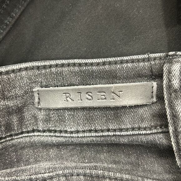 Risen Black High Rise Distressed Ankle Jeans - Picture 4 of 6